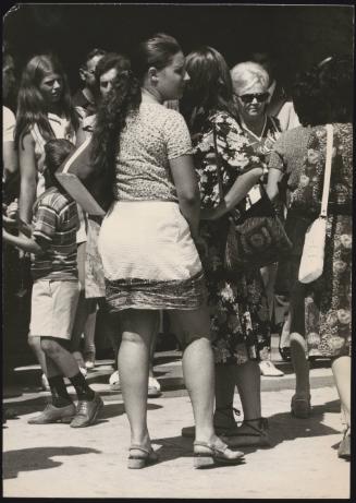 Tourists in summer