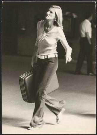 Tourist with suitcase