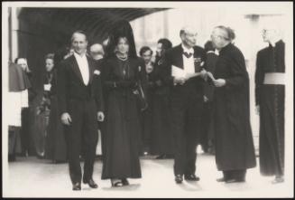 Members of the Royal family of Lichtenstein at a funeral