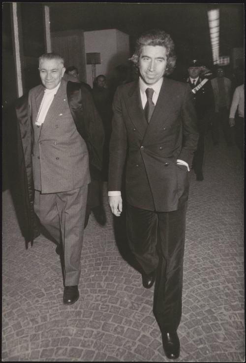 Pier Luigi Torri and his lawyer Eugenio de Simone during the Number One Night club scandal