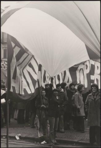 Protesters in support of democracy for Chile