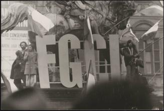 Protesters from the Italian Communist Youth Federation 