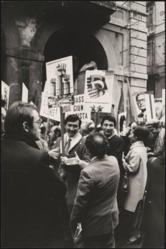 An anti-Pinochet protest