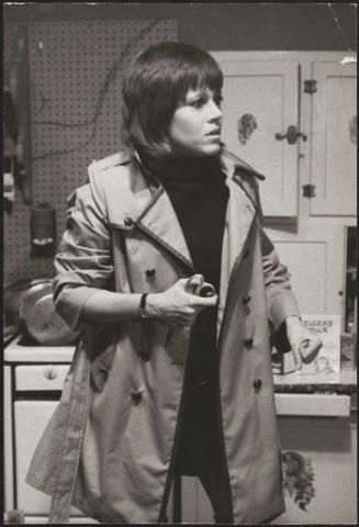 Jane Fonda in a kitchen scene from 'Klute', 1971