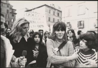 Jane Fonda at a demonstration in Rome, February 1972