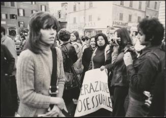Jane Fonda at a demonstration in Rome, February 1972