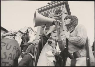 Jane Fonda at a demonstration in Rome, February 1972