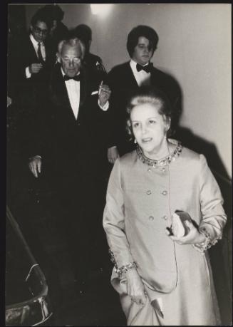 Vittorio De Sica and his son Christian at a film premier