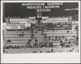 Members of the police union from all over Italy gathered in Rome, demonstrating in support of union rights