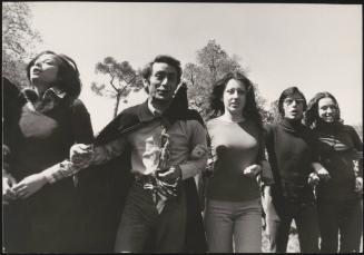 First-year university students walk through the gardens at Villa Borghese, Rome