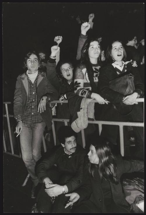 Young people, members of the Federazione Giovanile Comunista Italiana, (or FGCI) the youth wing of the Partito Comunista Italiano (PCI)