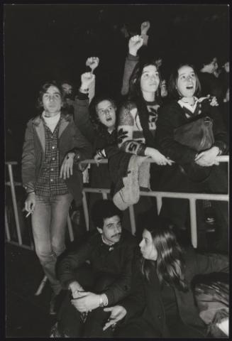 Young people, members of the Federazione Giovanile Comunista Italiana, (or FGCI) the youth wing of the Partito Comunista Italiano (PCI)