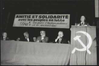 At a French Communist campaign rally 