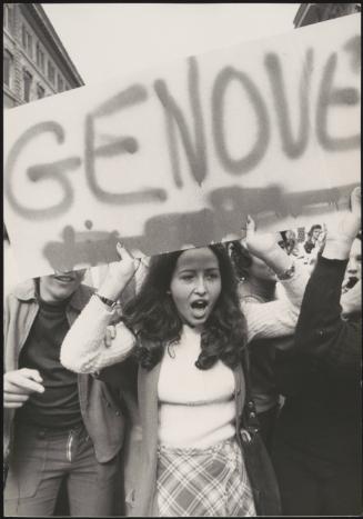 Communist Party demonstrators in Genoa