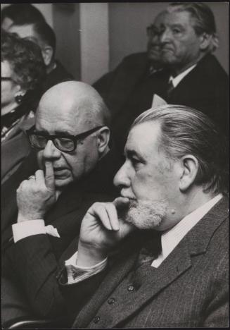 Guido Gonella and Aldo Bozzi at an unspecified political assembly 