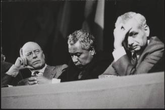 Italian politicians, Giancarlo Pajetta of the Communist Party on the left