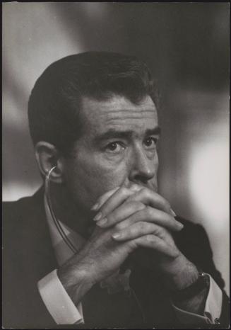 Portrait of French journalist and politician Jean-Jacques Servan-Schreiber