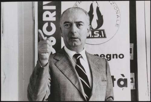 Franco Servello of The Italian Social Movement at an M.S.I event

