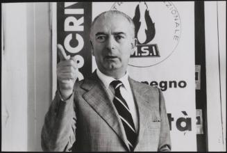 Franco Servello of The Italian Social Movement at an M.S.I event

