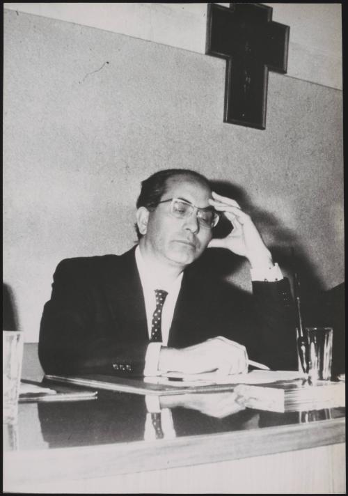 Portrait of Christian Democrat Emilio Colombo 