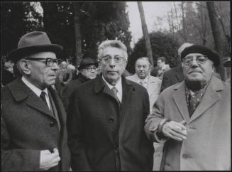 Three Italian Communist party politicians, from left, Girolamo Li Causi, Pietro Secchia and Umberto Terracini