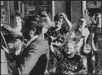 Women pay tribute at the funeral of  Pietro Secchia, a communist party politician