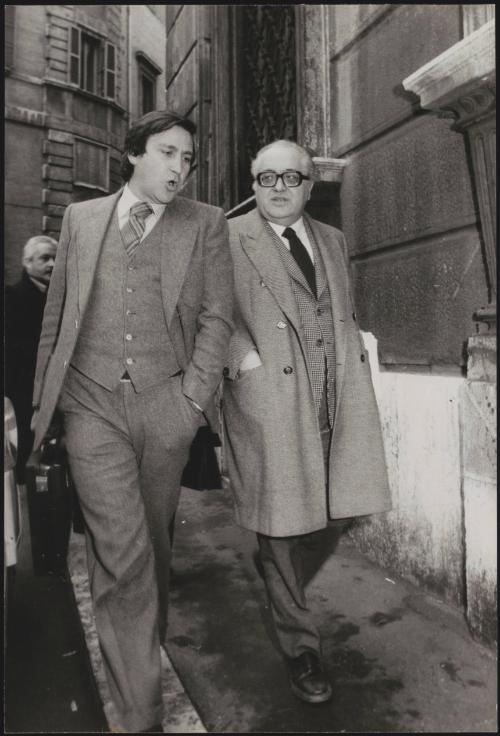 Socialist Party politicians Claudio Signorile and Gerado Chiaromonte