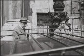 Communist Party member Giorgio Napolitano (who later became the longest serving president of Italy) gets into a car with Socialist Party member Claudio Signorile