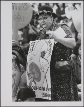 A feminist pro abortion protest