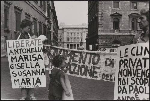 Members of the M.L.D- Movement for the Liberation of Women , protest on the street