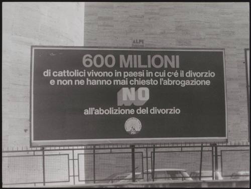 Street poster contesting the abolition of the divorce law