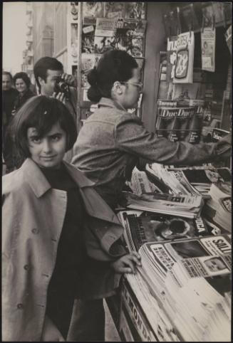 The former Prison vice-director who was married to murderer Marino Vulcano photographed buying a magazine