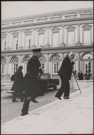 British prime minister Harold Macmillan at the Egmont Palace, Brussels