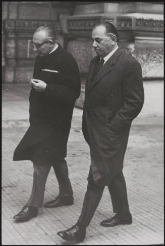 The journalist and editor of La Repubblica magazine Eugenio Scalfari (left)