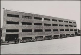 Armed guards stand outside the building for the Golpe Borghese trial 