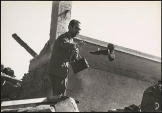 Saving belongings following the Belice earthquake in Sicily, 1968