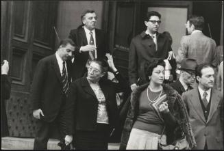 Politicians in a group including Adriana Seroni (PCI) and Lorenzo Natali, Grazia Riga 