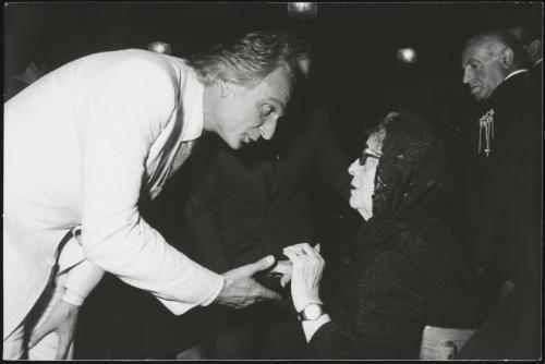 Vittorio Occorsi's grieving mother with the radical politician Marco Pannella 