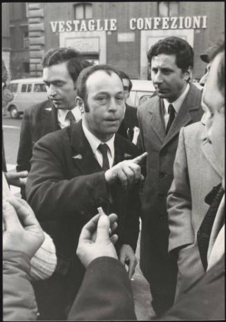 ATAC tram drivers taking part in a demonstration