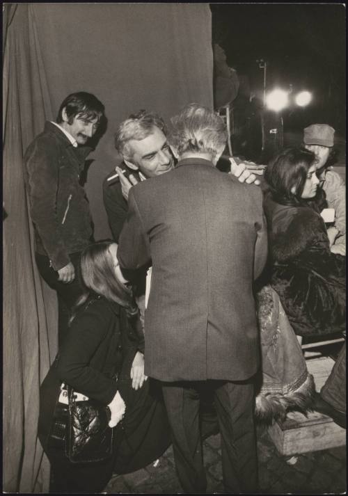 Giovanni Leone with members of the Italian Social Movement (MSI)