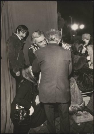 Giovanni Leone with members of the Italian Social Movement (MSI)