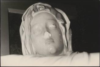 The damage caused to Michelangelo's Pietà statue by Laszlo Toth