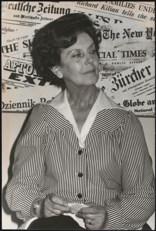 A portrait of politician Laura Allende in Rome between the 10th to 17th January 1976