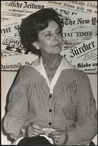 A portrait of politician Laura Allende in Rome between the 10th to 17th January 1976