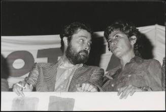 Luciana Castellina e Giovanni Gorla at the founding of Manifesto newspaper