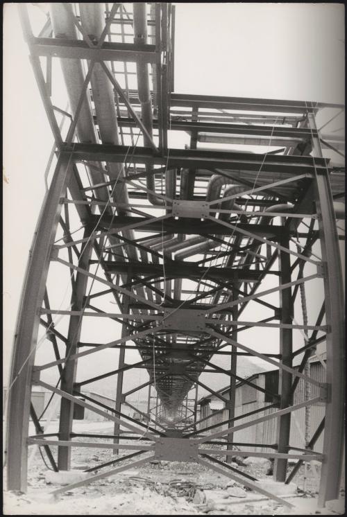 Part of a large structure in the steel factory in Taranto, southern Italy