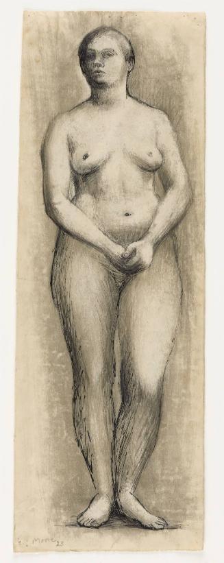 Nude with Clasped Hands (recto);Standing Nude with Hands under Breasts (verso)