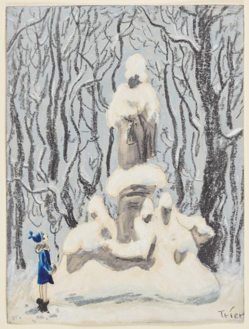 Appointment at the Snow-Covered Monument (recto)