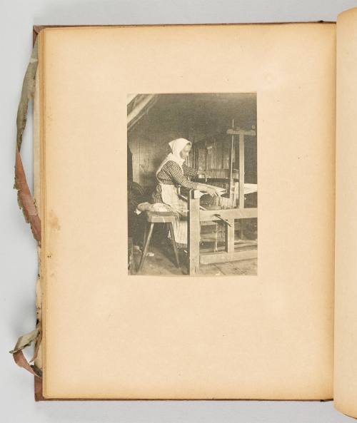 [Woman at work at a loom] [Page 45 of Quebec I; from collection of Canadian albums compiled by Edith S. Watson, 1890s-1930s]