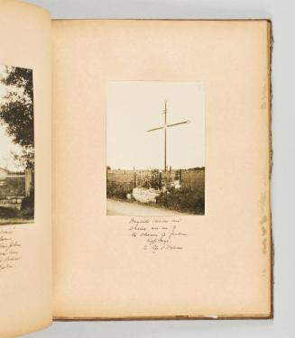 Wayside crosses and shrines are one of the charms of Quebec highways. In Ile d'Orleans. [Page 31 of Quebec I; from collection of Canadian albums compiled by Edith S. Watson, 1890s-1930s.]